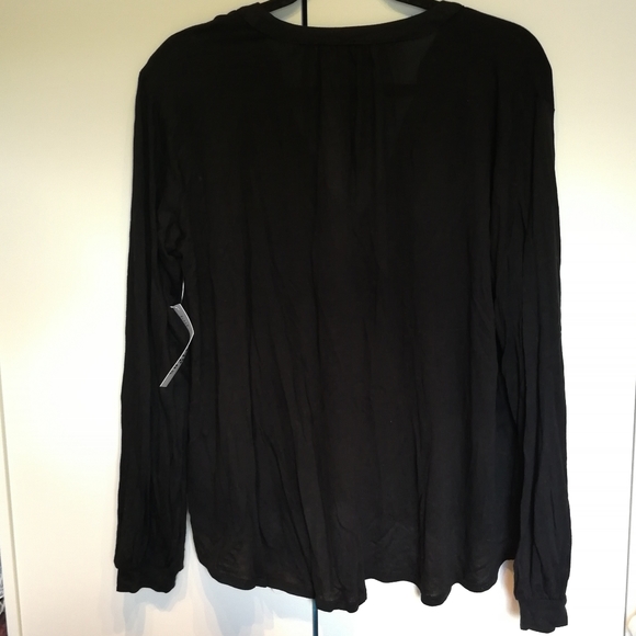 URBAN OUTFITTERS Black Tunic V-neck front Peasant oversized Small NWT - Picture 8 of 11